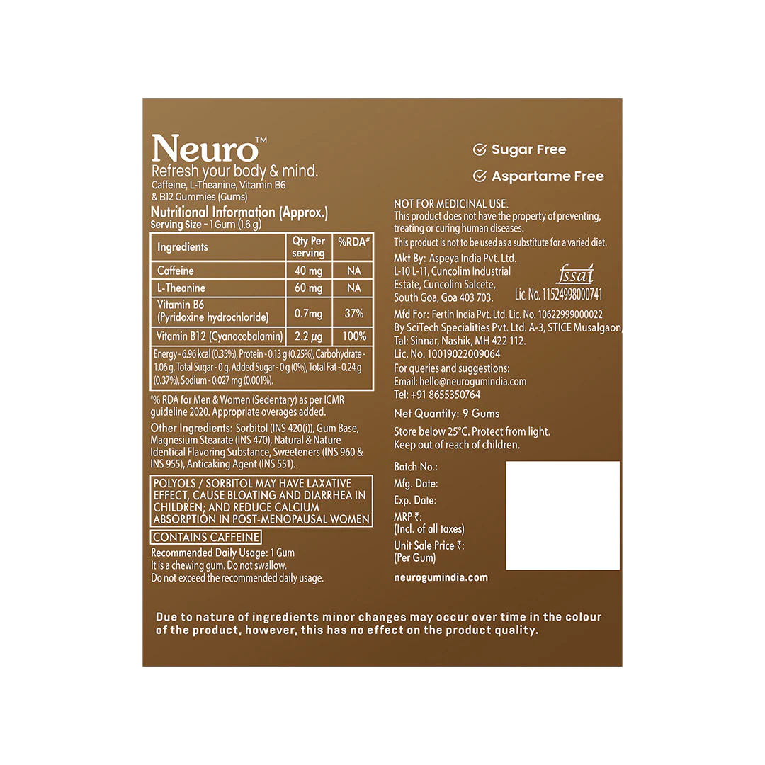Neuro Energy Gums - Iced Coffee - Pack of 1 - Image 11