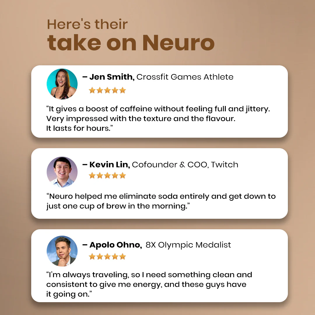 Neuro Energy Gums - Iced Coffee (30 Pieces: 15 X 2 gum sachets) - Pack of 6 - Image 6